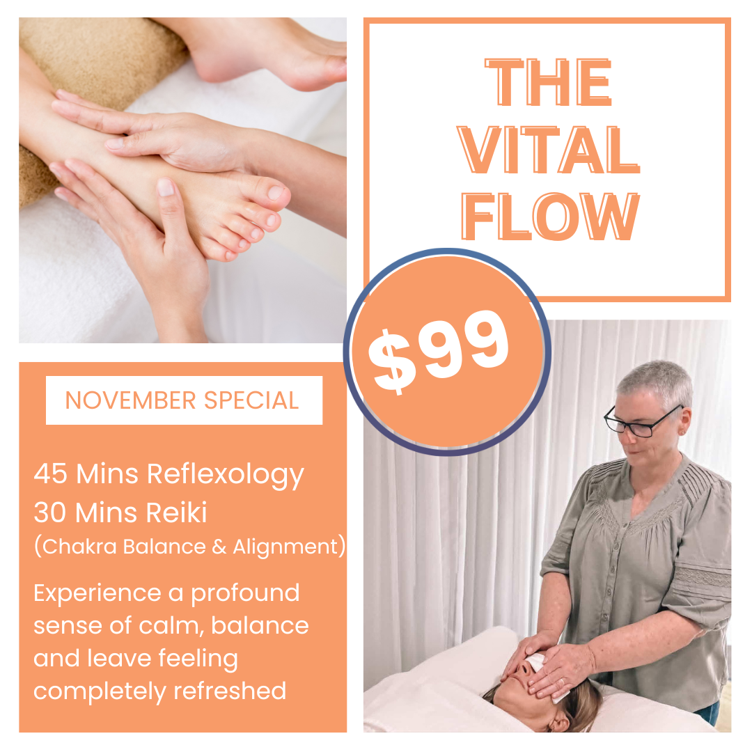The Vital Flow November Special - Reflexology and Reiki Chakra Balance and Alignment